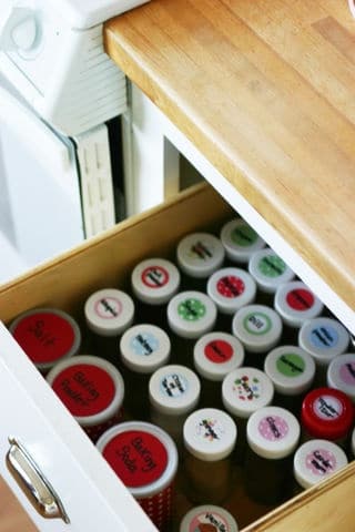 Creating an Organized Spice Drawer