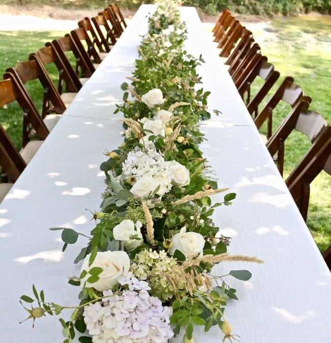 How to Make a Floral Table Runner Centerpiece